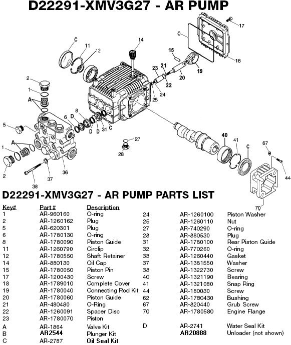 Excell EXHP52630-2 pump parts